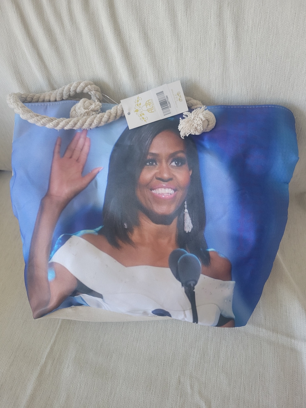 Michelle Obama Tote with Rope Handles